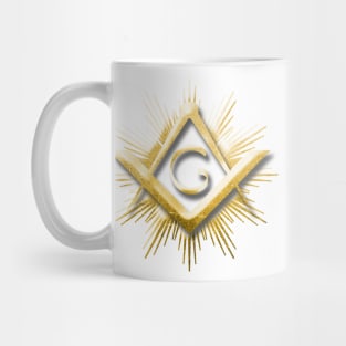 Freemasonry symbol - Square, compass ang G letter Mug